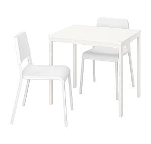 Set de masa si scaune IKEA Vangsta/Teodores 80x120 Alb (1+2)