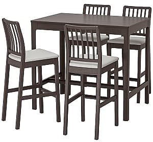 Set de masa si scaune IKEA Ekedalen Maro inchis/Orrsta gri