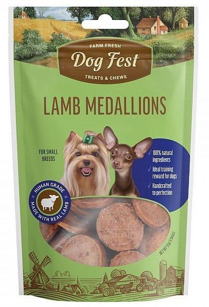Лакомства для собак Dog Fest Lamb medallions 55g