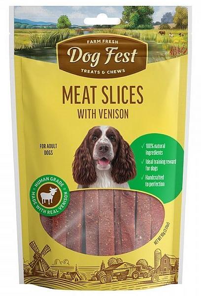 Snackuri pentru caini Dog Fest Slices with venison 90g
