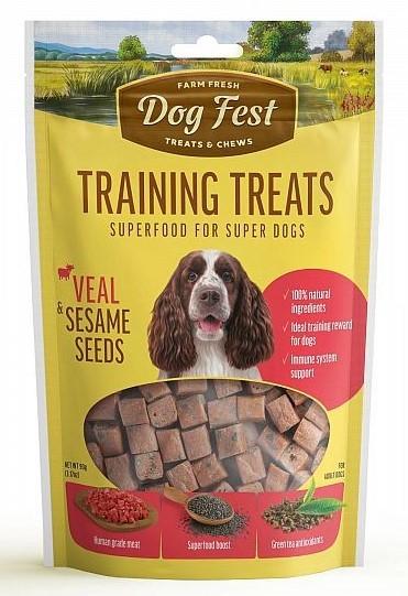 Snackuri pentru caini Dog Fest Training treats Veal & Sesame seeds 90g