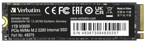 SSD накопитель Verbatim Vi3000 1TB