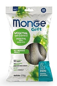 Snackuri pentru câini Monge GIFT  DENTAL SPONGES VEGETAL Chlorella/Mint 210gr.