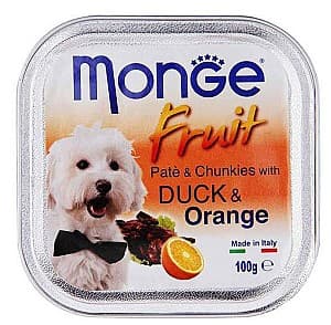 Hrană umedă pentru câini Monge FRUIT DUCK/ORANGE 100gr