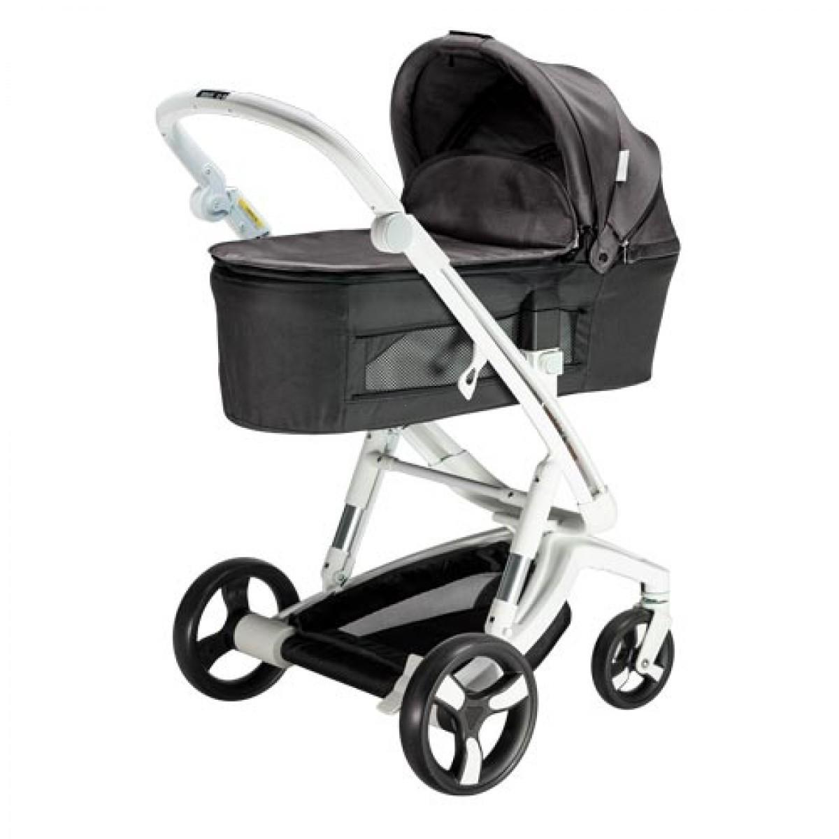 Carucior 2 in 1 Bebumi Space White ECO Gabardine Black
