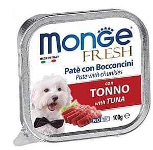 Влажный корм для собак Monge FRESH Pate and chunkies with tuna 100gr