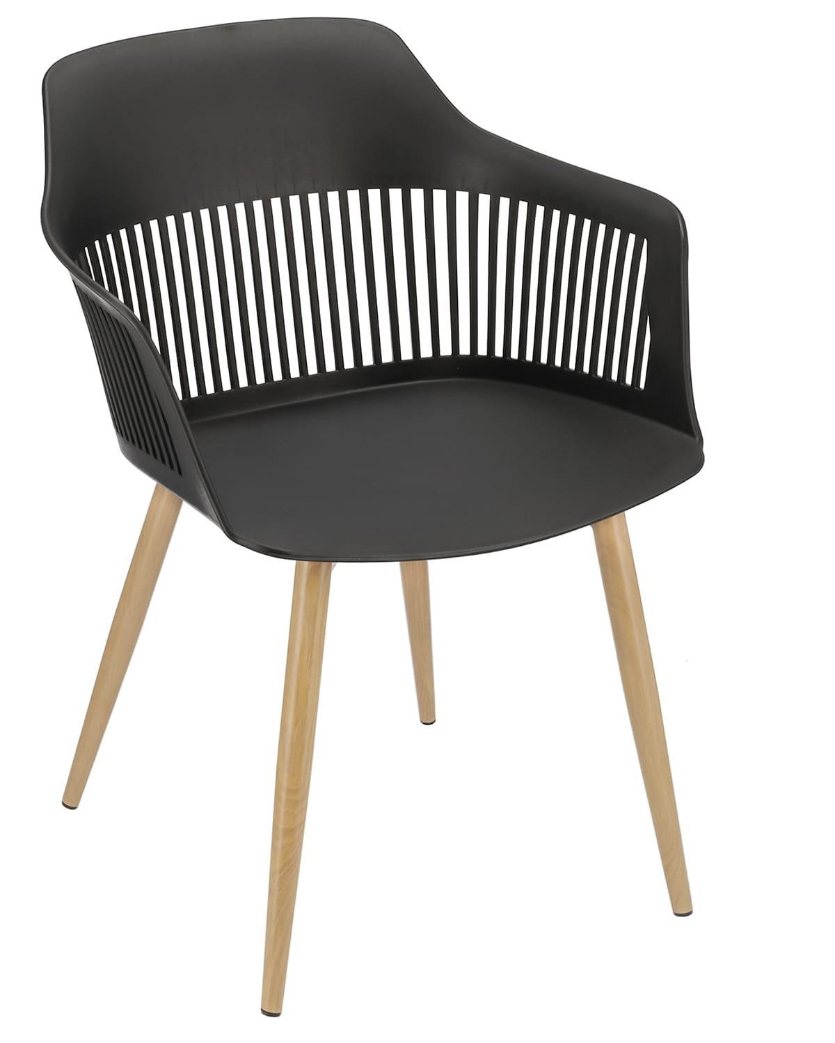 Scaun terasa Jumi Cornido (SD-271067) Negru/Lemn