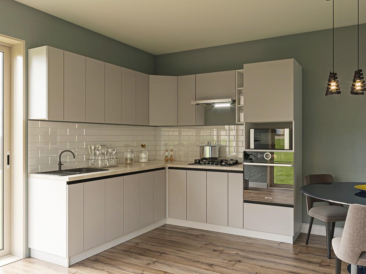 Set mobila bucatarie Confort-NV Alfa 2.2x2.2 m Stone Grey