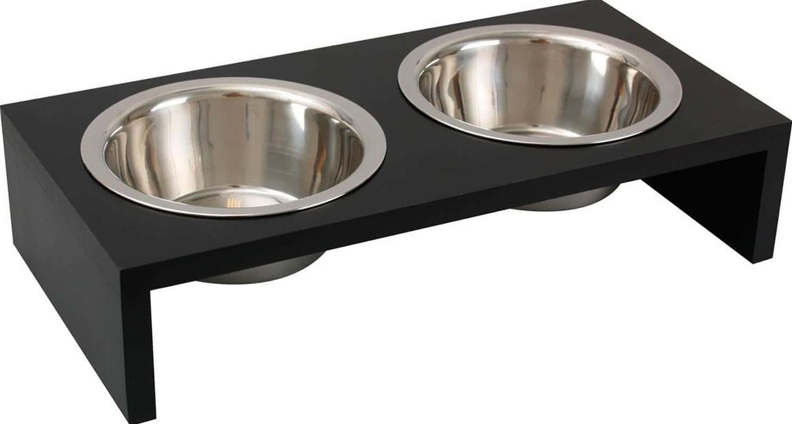 Bol de hrana pentru caini Flamingo KOBUSHI TWIN Black