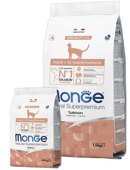Hrana uscata pentru pisici Monge ADULT SALMONE 400gr