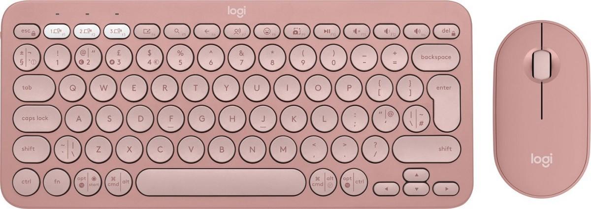 Набор Клавиатура + Мышь Logitech Pebble 2 Combo Pink