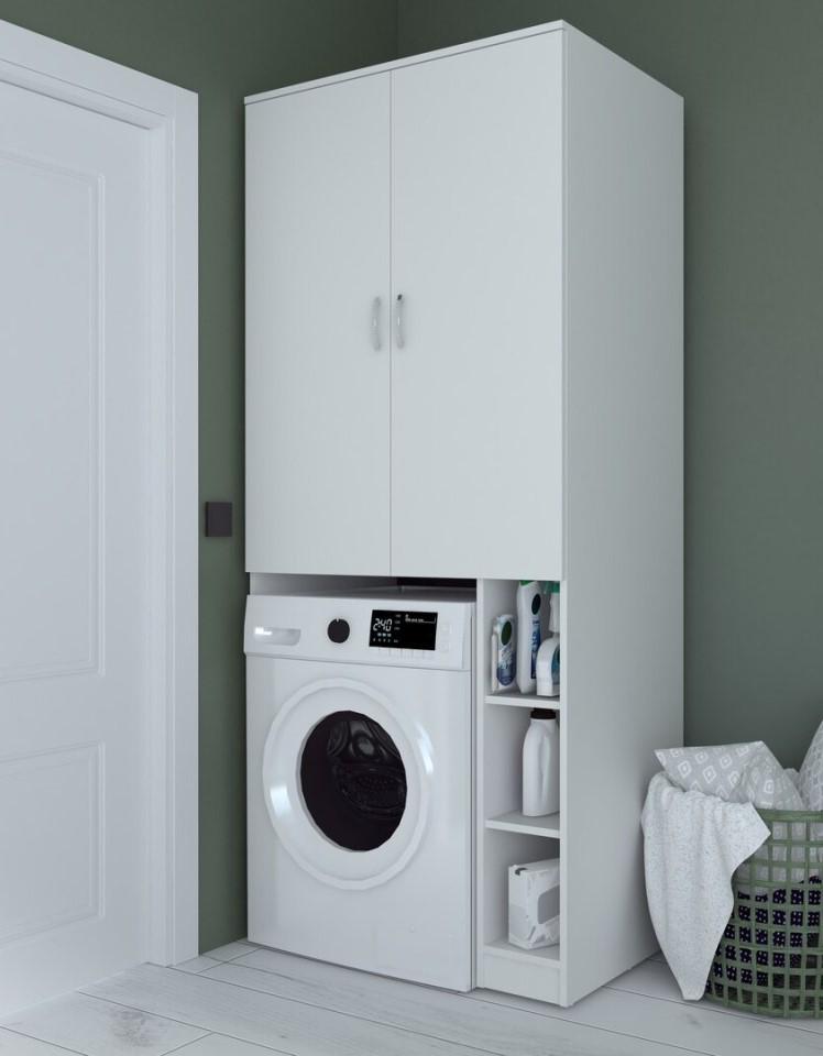 Dulap de baie Marcel MS 2U 85x60x199 Alb