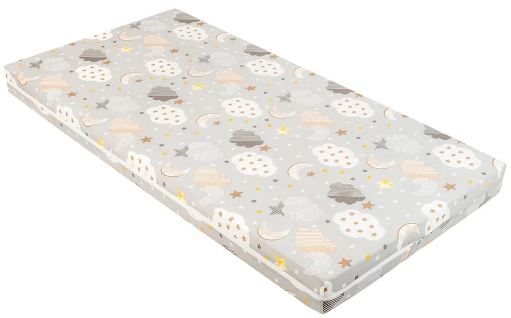 Матрас детский Kikka Boo Fantasia Plus Clouds Серый, 120x60x6 см