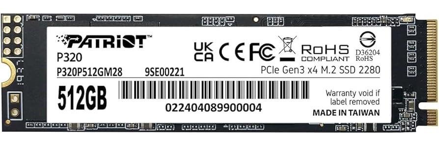 SSD накопитель PATRIOT P320 512GB (P320P512GM28)