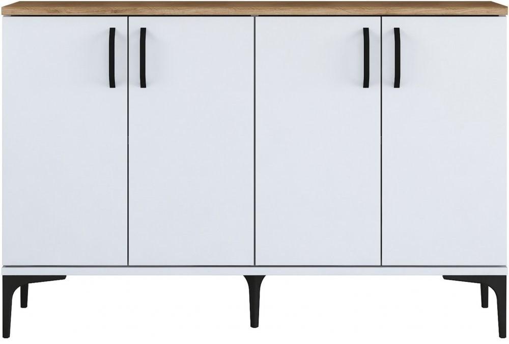 Comoda Mirage Meble GD102 White/Miniature Walnut