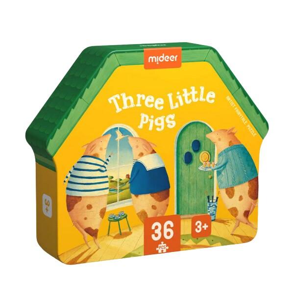 Puzzle Mideer „Trei purceluși”, 36 elem. MD3206