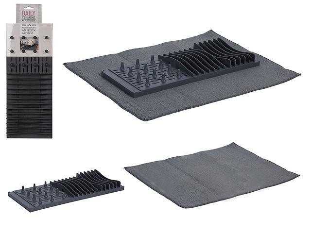 Сушилка для посуды Ultra Clean 40X16X4cm + коврик микрофибра 48X38cm