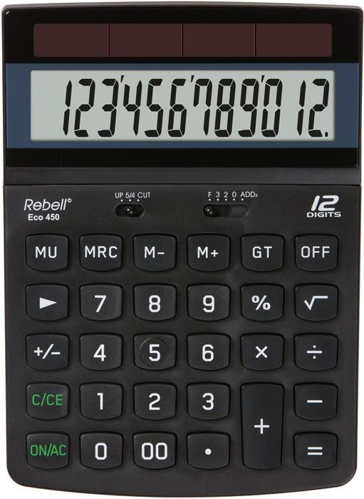 Калькулятор Rebell Eco450, 12 цифр, 184x133 мм, 504111