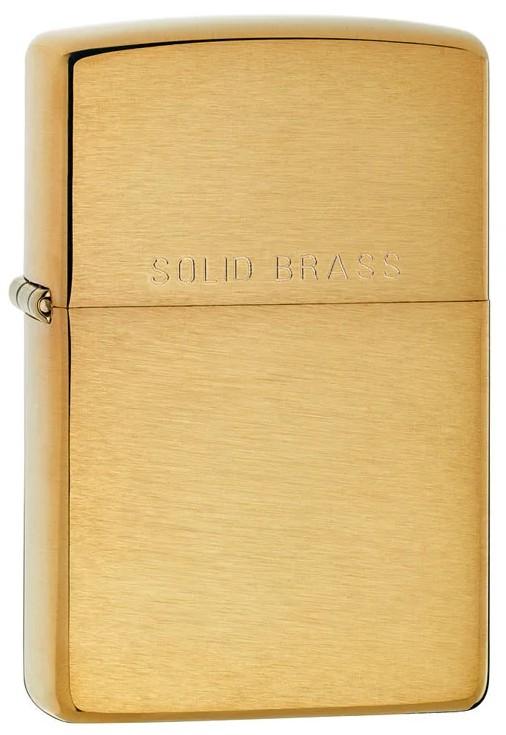 Зажигалка Zippo Brushed Solid Brass 204