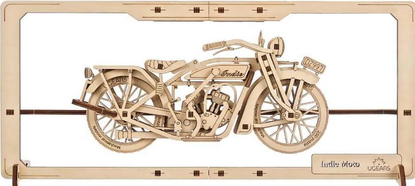 3D Puzzle Ugears Motocicleta in rama