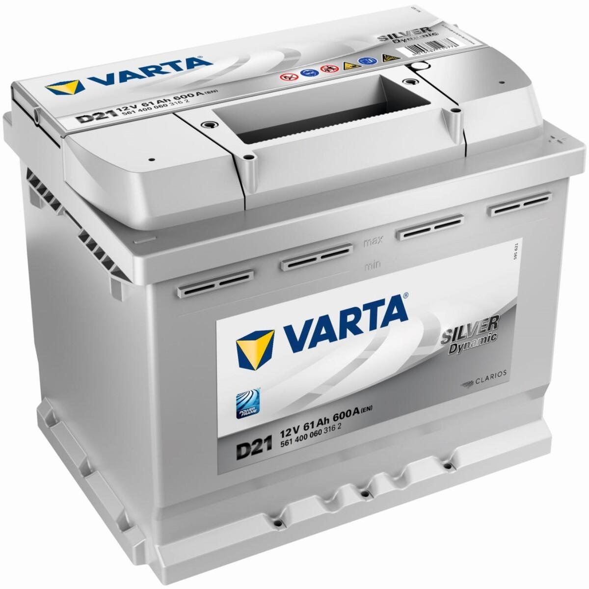 Аккумулятор Varta Silver Dynamic D21 61Ah 600A
