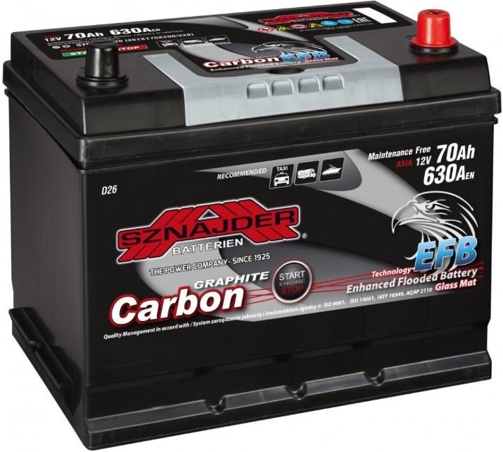 Аккумулятор Sznajder 70 Ah CARBON EFB Japan Cars