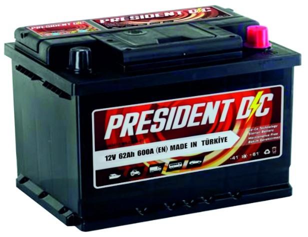 Аккумулятор PRESIDENT 62 AH L2B