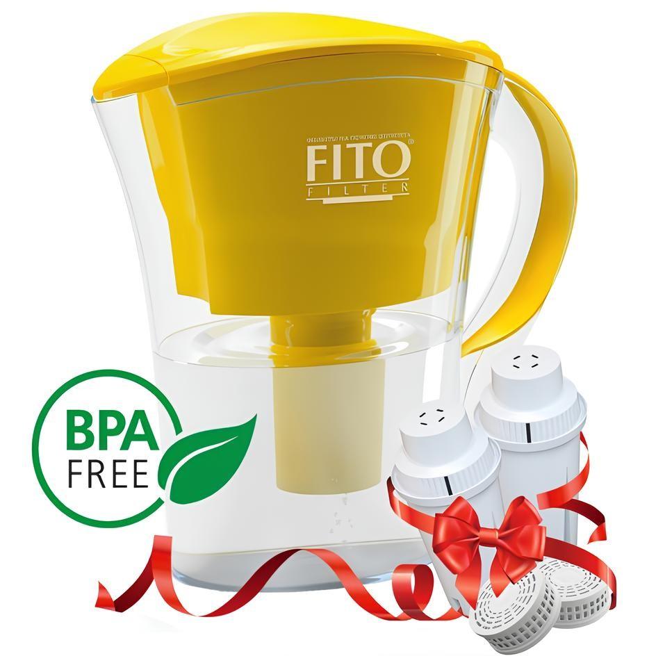 Cană filtrantă pentru apă Fito Filter Platinum galben
