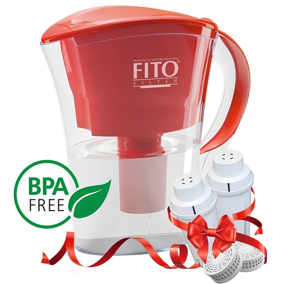 Cană filtrantă pentru apă Fito Filter Platinum rosu