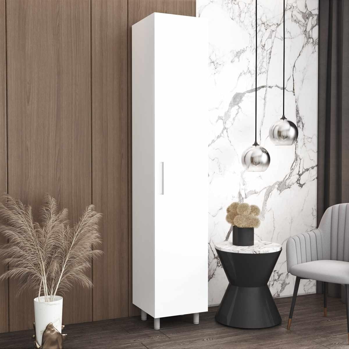 Шкаф пенал Mobildor Lux Офис-1 (для одежды) (55x40x210H см) Белый