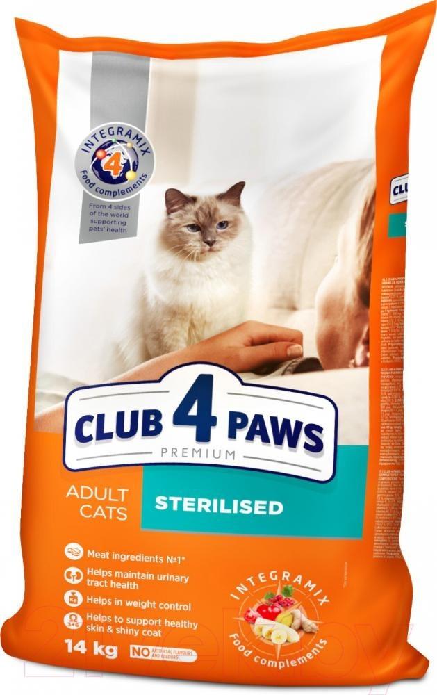 Сухой корм для кошек Club4Paws Adult Cats Sterilised 14kg