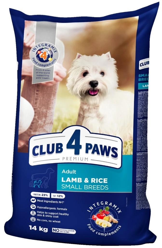 Сухой корм для собак Club4Paws Adult Small Breeds Lamb&Rice 14kg