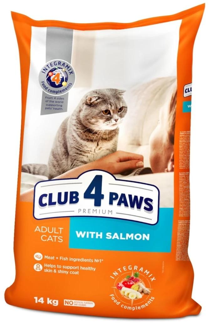 Сухой корм для кошек Club4Paws Adult Cats Salmon 14kg