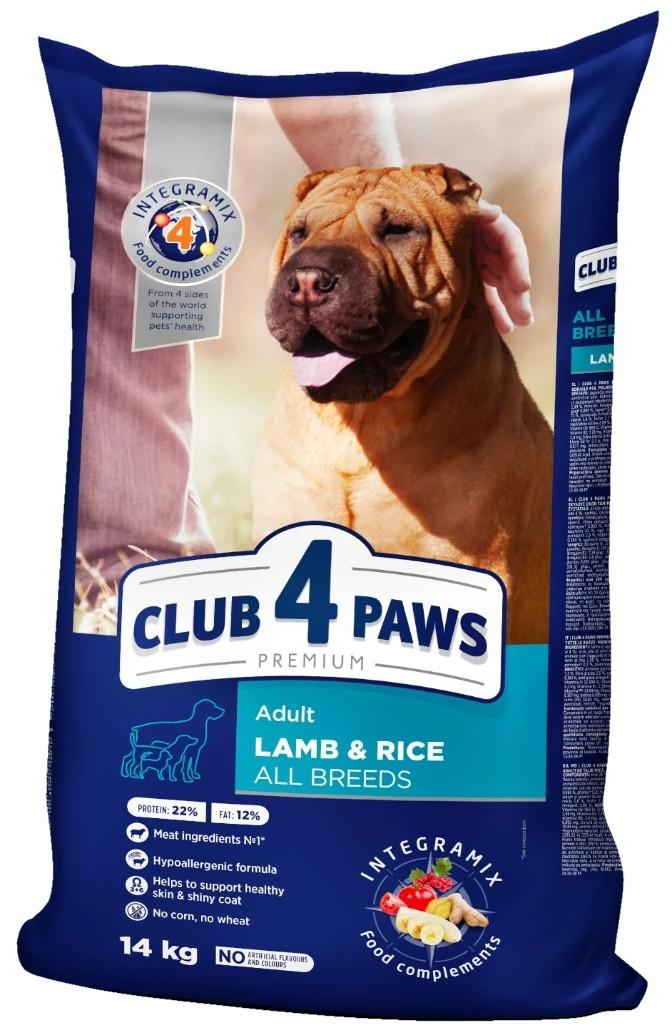 Сухой корм для собак Club4Paws Adult Lamb&Rice All Breeds 14kg