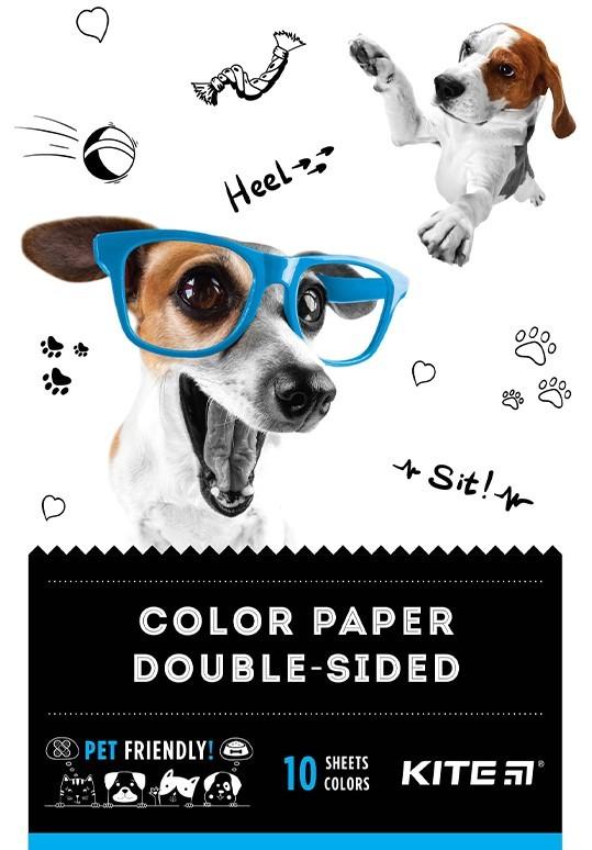 Цветная бумага Kite Dogs K22-293
