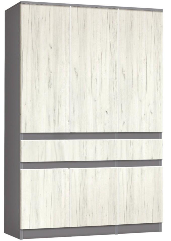Шкаф Modern Komfi 120cm Сланцево-серый/Белый дуб Craft