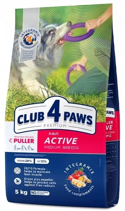Сухой корм для собак Club4Paws Premium Adult Active Medium 5kg