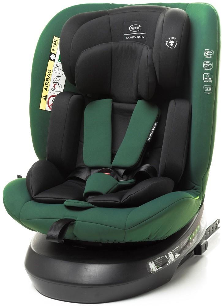 Детское автокресло 4BABY MATT-FIX (40-150cm) Dark Green