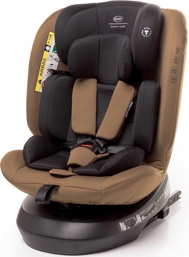 Детское автокресло 4BABY MATT-FIX (40-150cm) Mokka