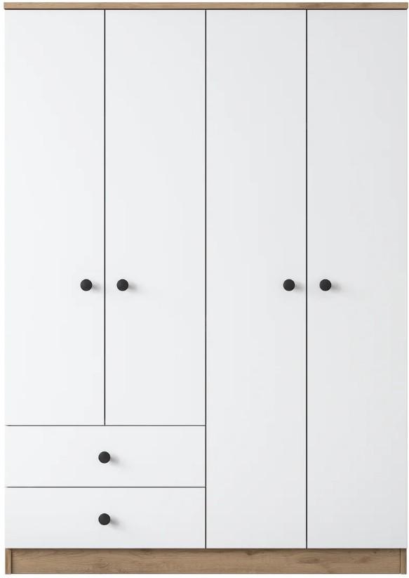 Dulap Mirage Meble BA108 S 4D2S Nuc (Maro)/Alb