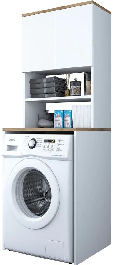 Dulap de baie Mirage Meble KD101 White/Walnut