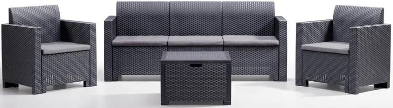 Set mobila de gradina BICA Nebraska 3 (Graphite)