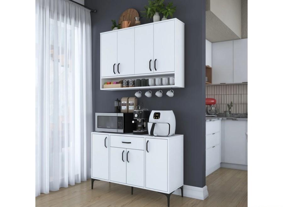 Set mobila bucatarie Mirage Meble JE205 (White)
