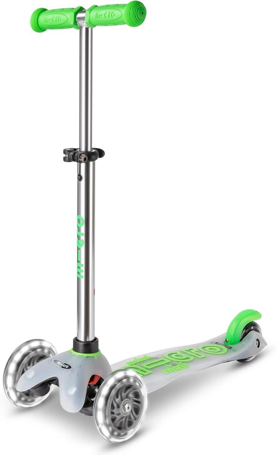 Trotineta Micro Mini Deluxe Flux LED Neon Green