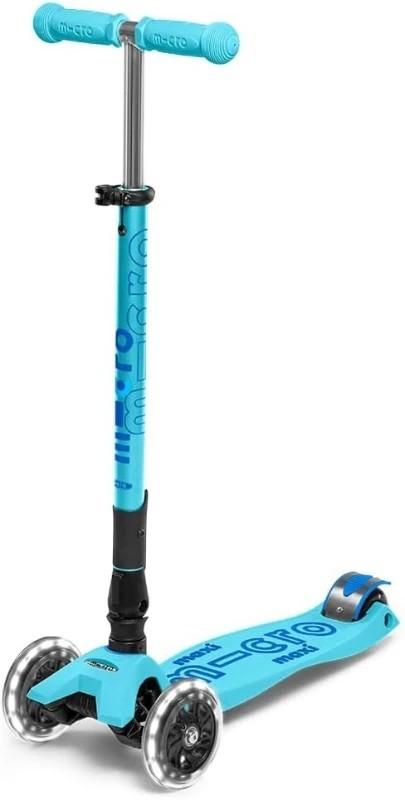 Самокат Micro Maxi Deluxe Foldable LED Bright Blue