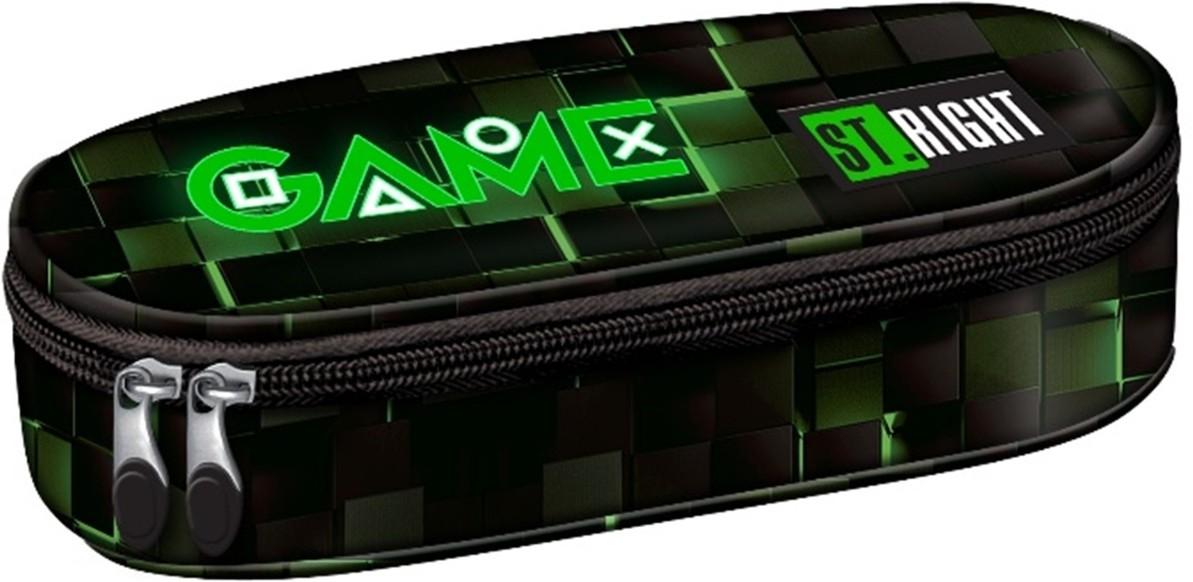 Пенал St.Right Green Game PC01 23x9.5x6cm