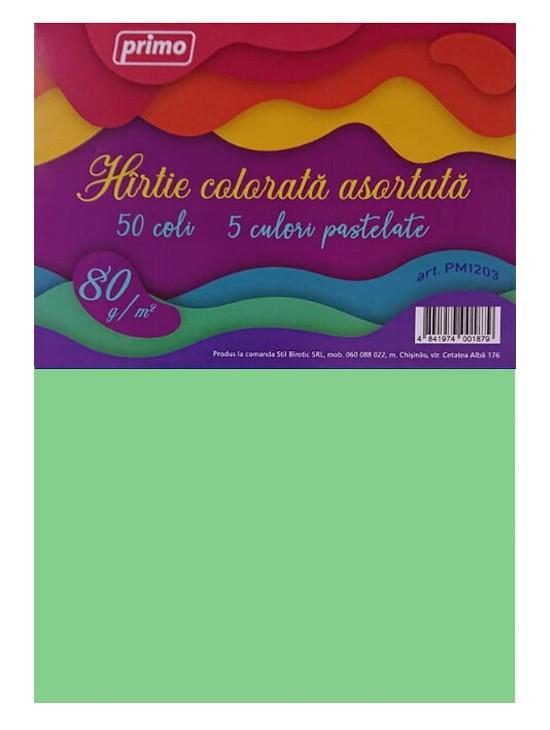 Цветная бумага для принтера Primo A4 Pastel, 50 листов, 80 г/м2, 5 цветов, PM1203