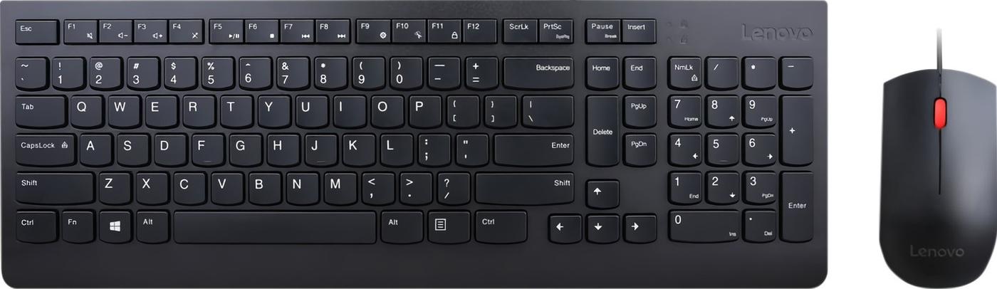 Set tastatura + Mouse Lenovo Essential Wired Combo Keyboard and Mouse Black