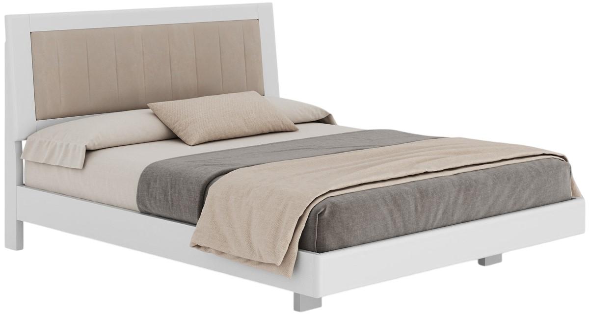 Кровать MobiCasa Atena 160x200 Белый / Magic Velvet 2210 (Бежевый)