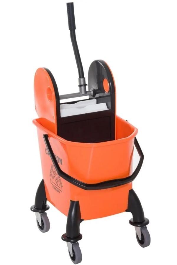 Carucior profesional pentru curatenie HomCom 720-011 (Orange)